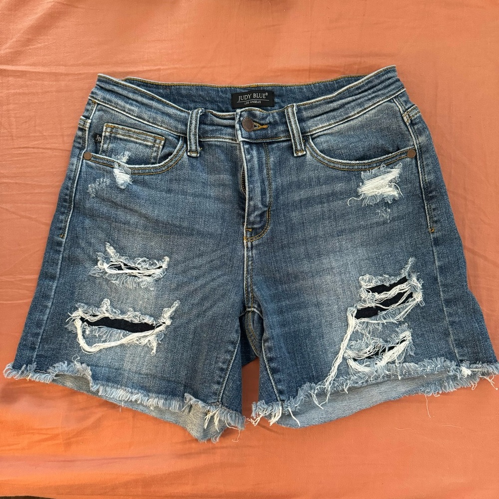 Judy Blue Distressed Denim Shorts